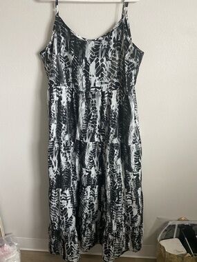 Black and white tie dye dress - XL